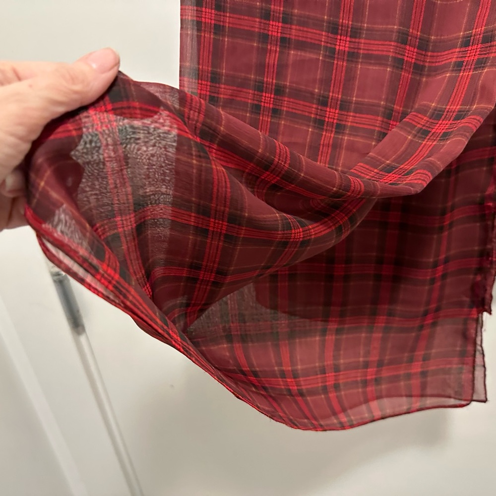 Tartan wrap.